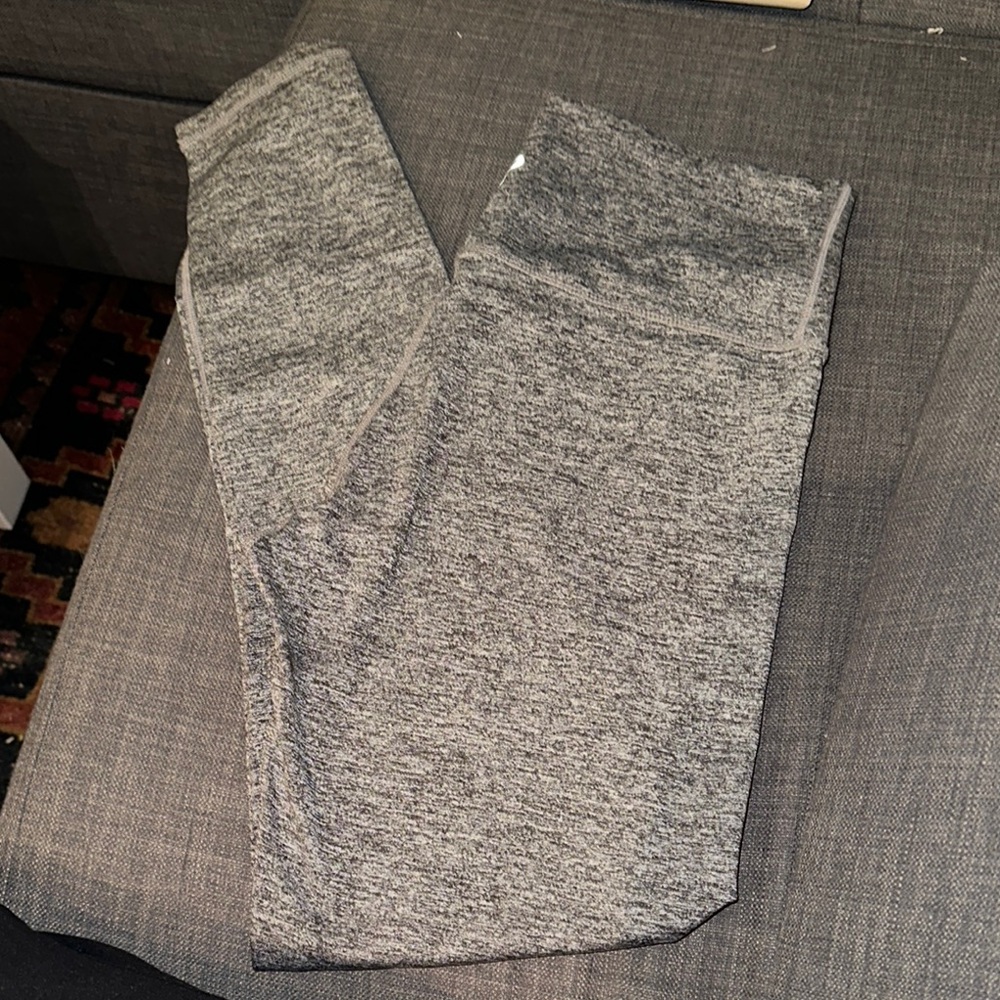 Gray High-Waisted Leggings